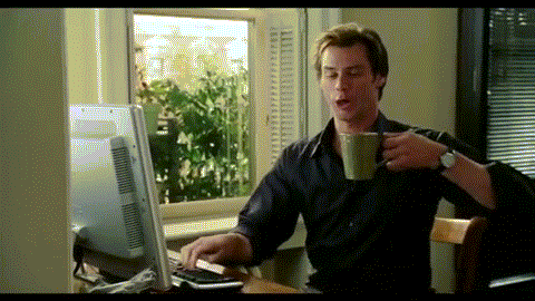 Developer happily coding